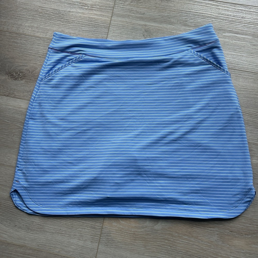 Peter Millar Sky Blue Striped Skort